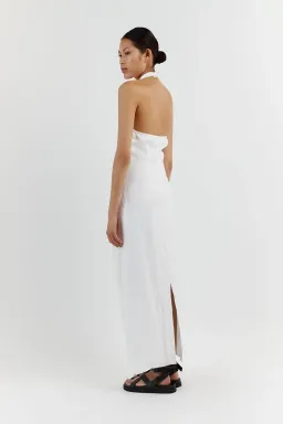 Dissh Zoey Asym Linen Mid Dress White for rent on The Volte - image 2
