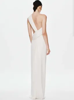 THE SOLSTICE CUPRO MAXI DRESS IN IVORY - S for rent on The Volte - image 4