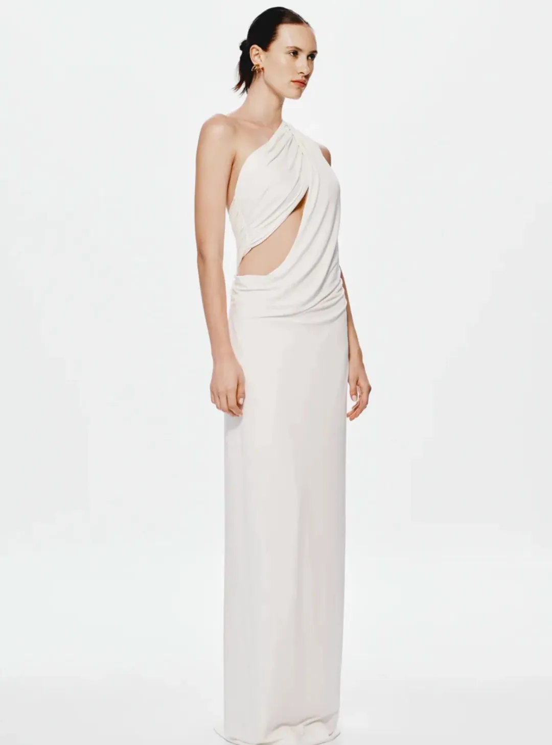 THE SOLSTICE CUPRO MAXI DRESS IN IVORY - S for rent on The Volte - main image