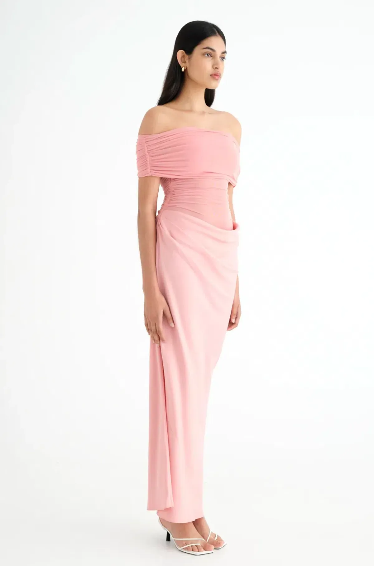 BENNI Nico Off The Shoulder Maxi in Candy Floss size 10 - Image 4