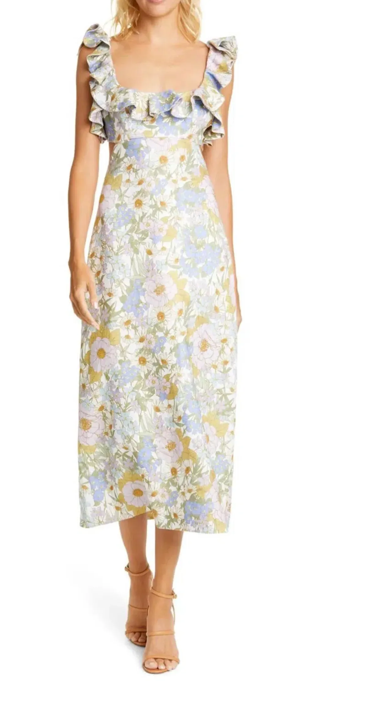 Zimmermann super eight midi frill dress - Image 1