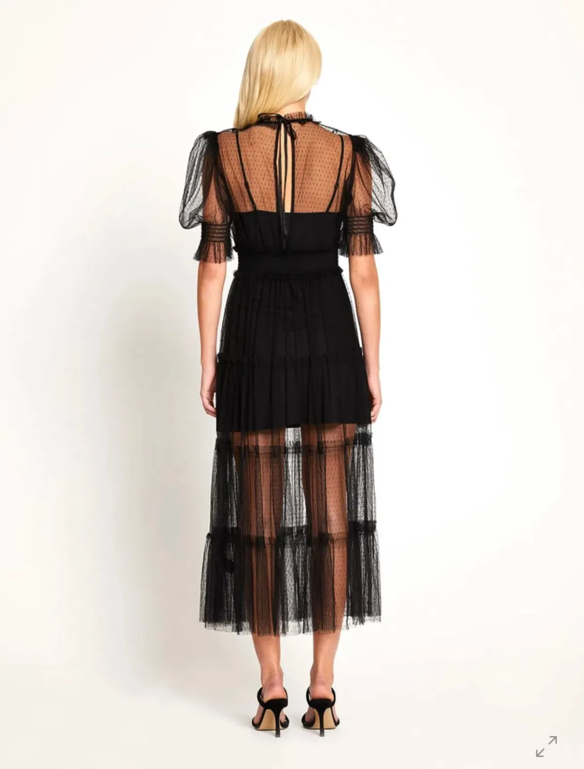 Alice McCall Nova Baby Midi Dress in Black - Image 4