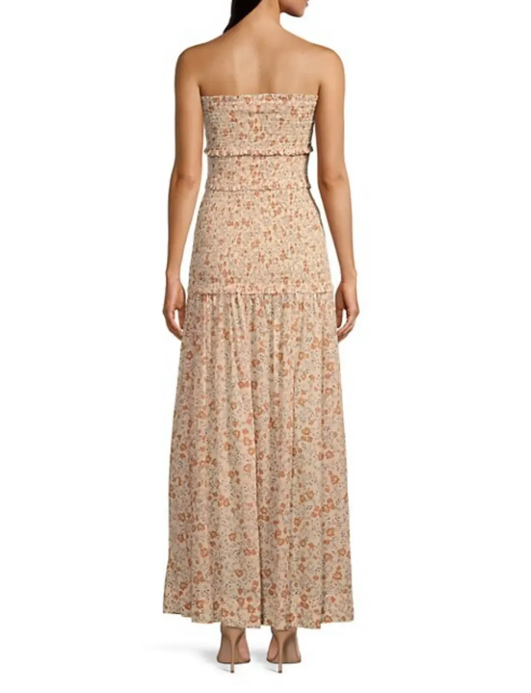 Вес & Bridge Janice Smocked Ruffle Maxi Dress for rent on The Volte - main image