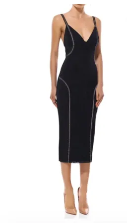 MISHA COLLECTION KATIE MIDI PENCIL DRESS - BLACK for rent on The Volte - image 1