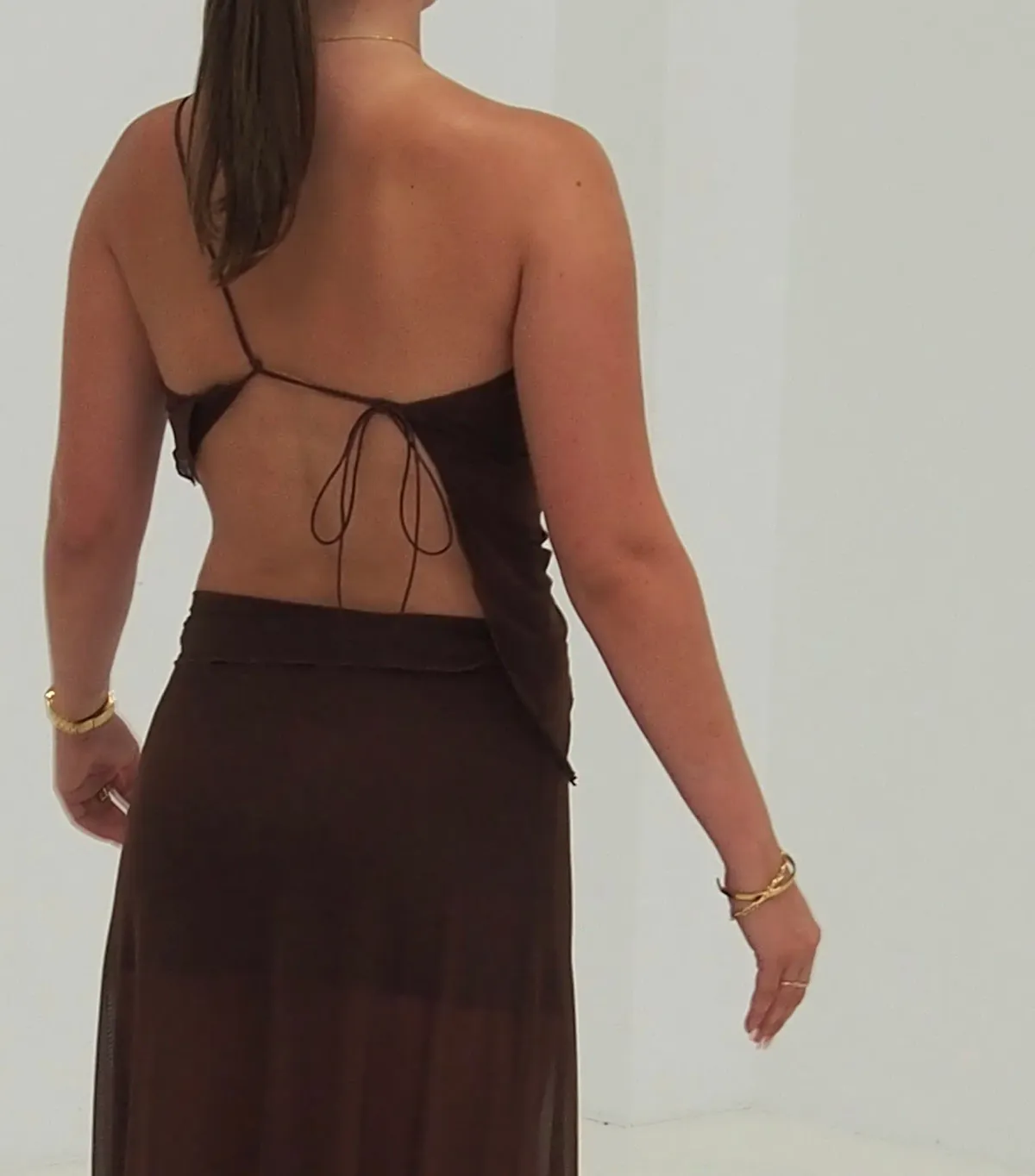 GARMENTS BY EL | MERIDA MAXI SET | CHOCOLATE | SIZE XS-S (AU 6-8) - Image 3