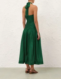 Zimmermann Daylight Knot Midi Dress Emerald Size 0 / AU 8 for rent on The Volte - image 4
