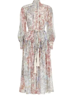 Zimmermann Lucky Bound Midi Dress Size 3 / AU 14 Silk Paisley Floral Print Long Sleeve for rent on The Volte - image 2
