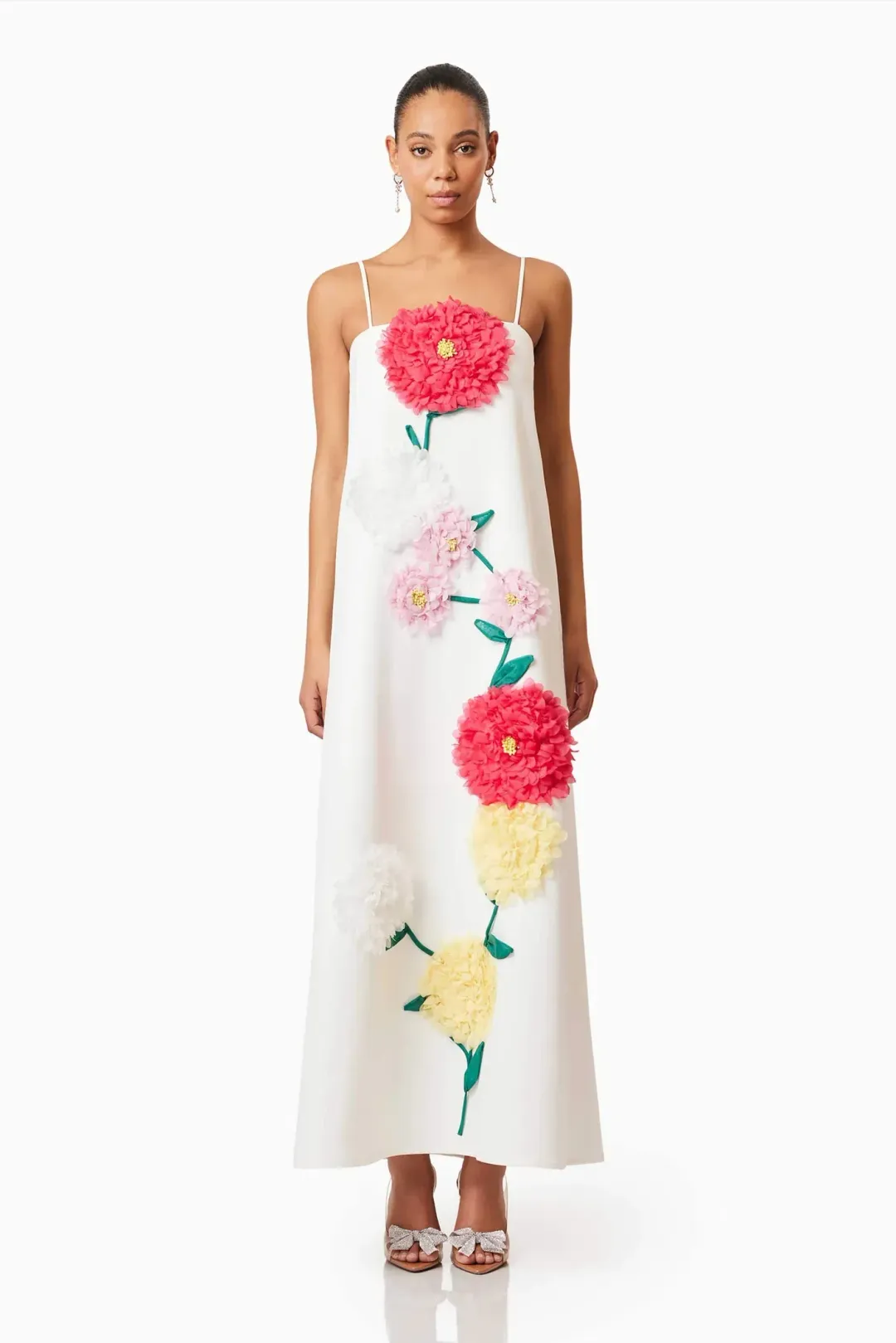 Buttercup Embroidered Maxi Dress in White Size S for rent on The Volte - main image