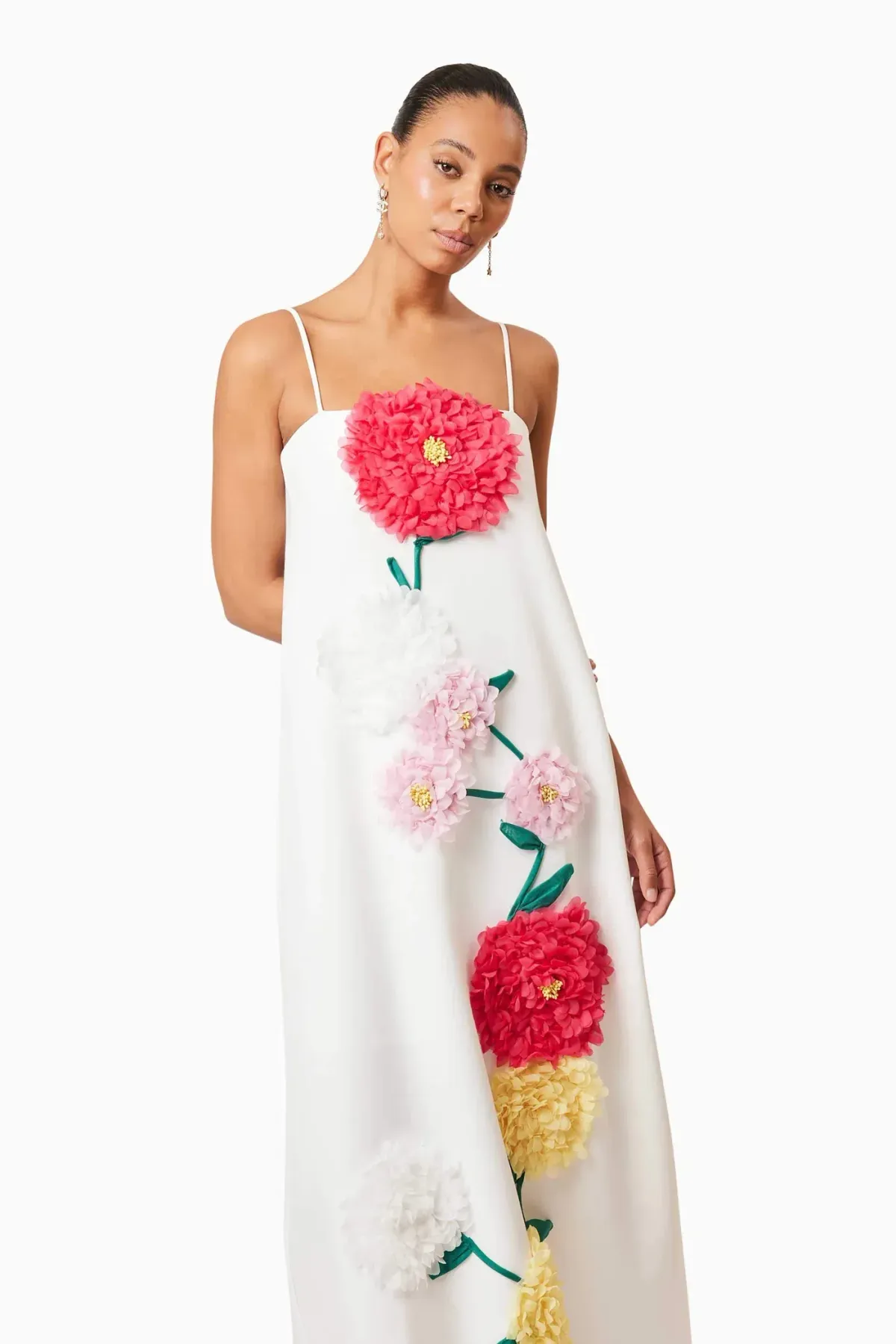 Buttercup Embroidered Maxi Dress in White Size S - Image 2