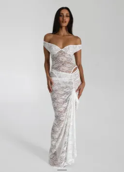 Natalie Rolt Aubrey Dress - White for rent on The Volte - image 1