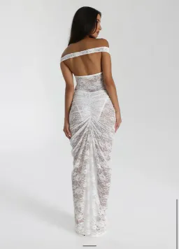 Natalie Rolt Aubrey Dress - White for rent on The Volte - image 2