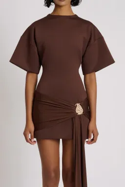 Eliya the Label Maxine Dress - Chocolate for rent on The Volte - image 4