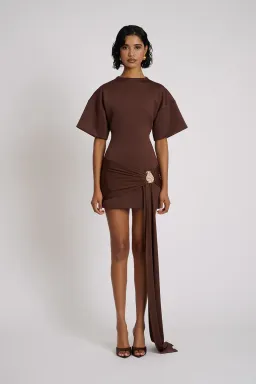 Eliya the Label Maxine Dress - Chocolate for rent on The Volte - image 1