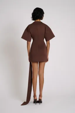 Eliya the Label Maxine Dress - Chocolate for rent on The Volte - image 3
