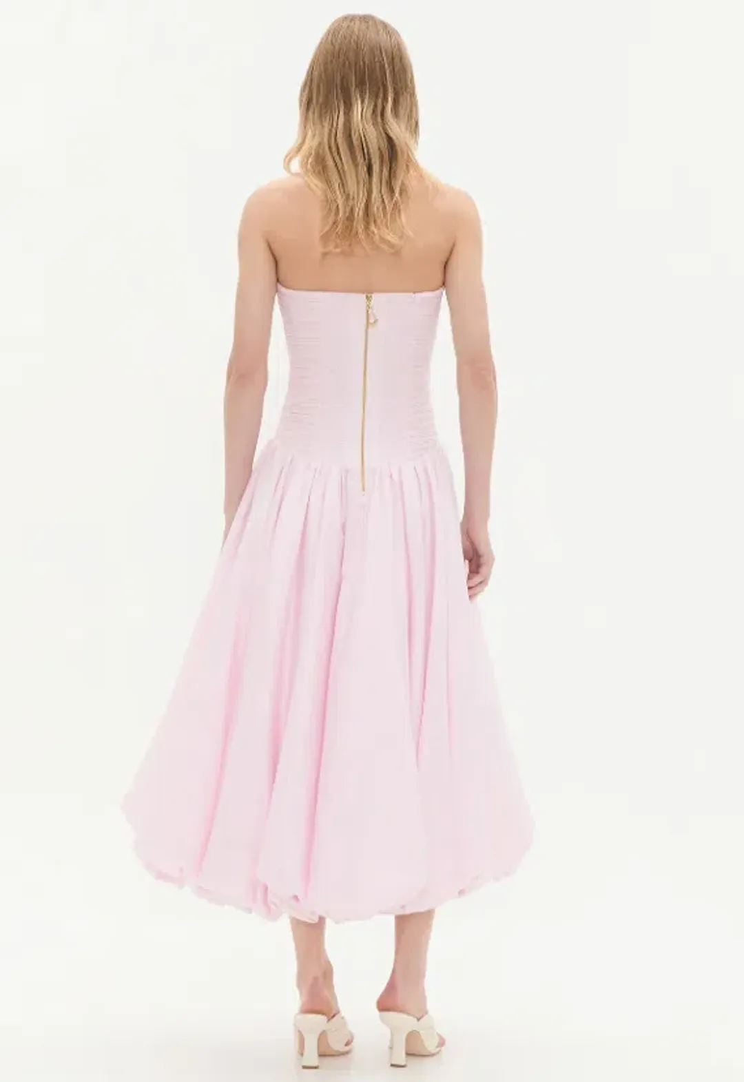 Violette Bubble Midi Dress Pink - 10 for rent on The Volte - main image