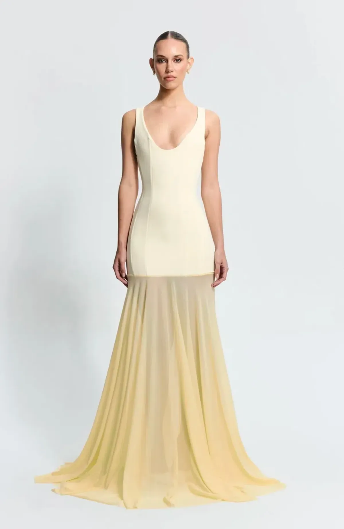 Effie Kats Odesa Gown Lemon Size 6 - Image 2