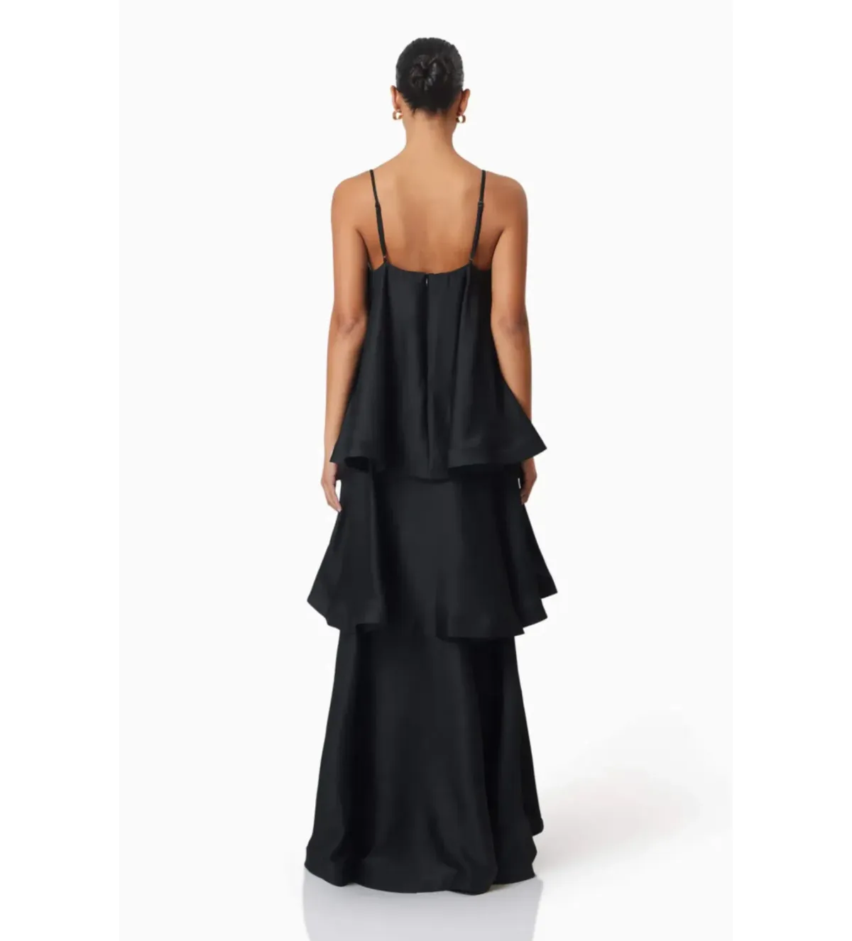 Elliatt Tilly Tiered Maxi Dress in Black Size XS/AU 6 - Image 4