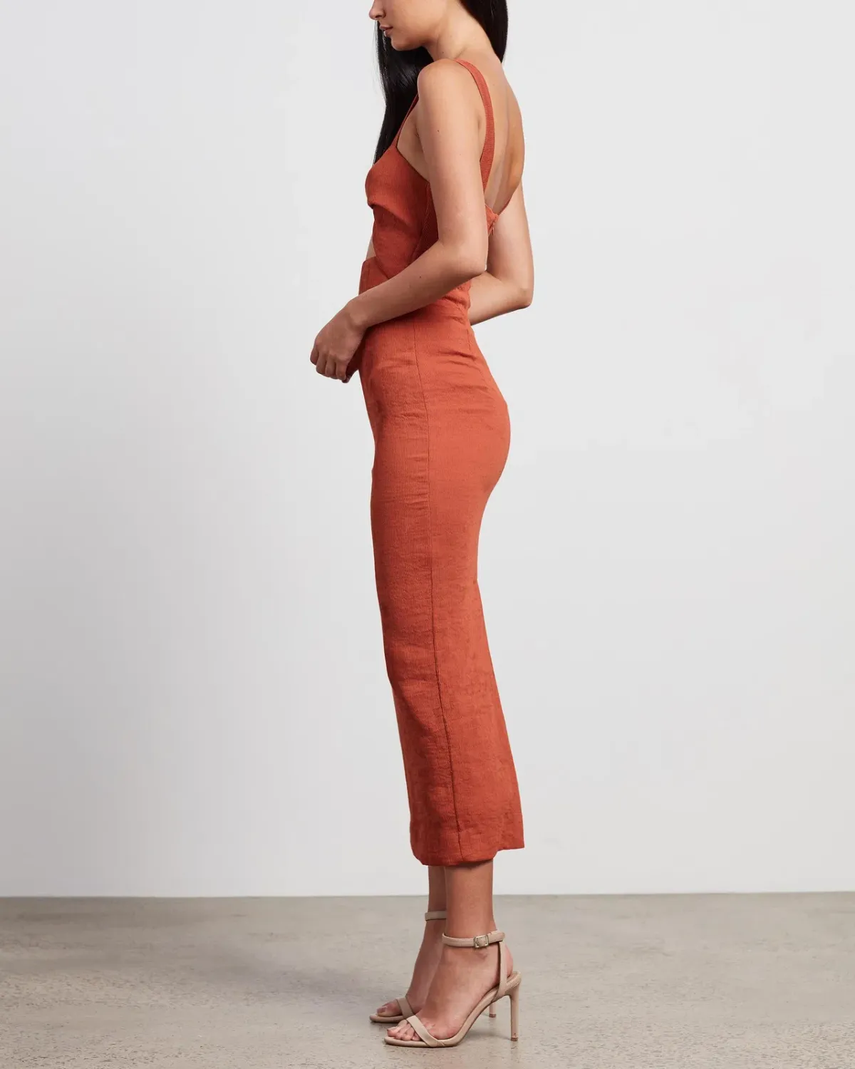SHONA JOY Simone fitted cutout midi size 6/8 - Image 4