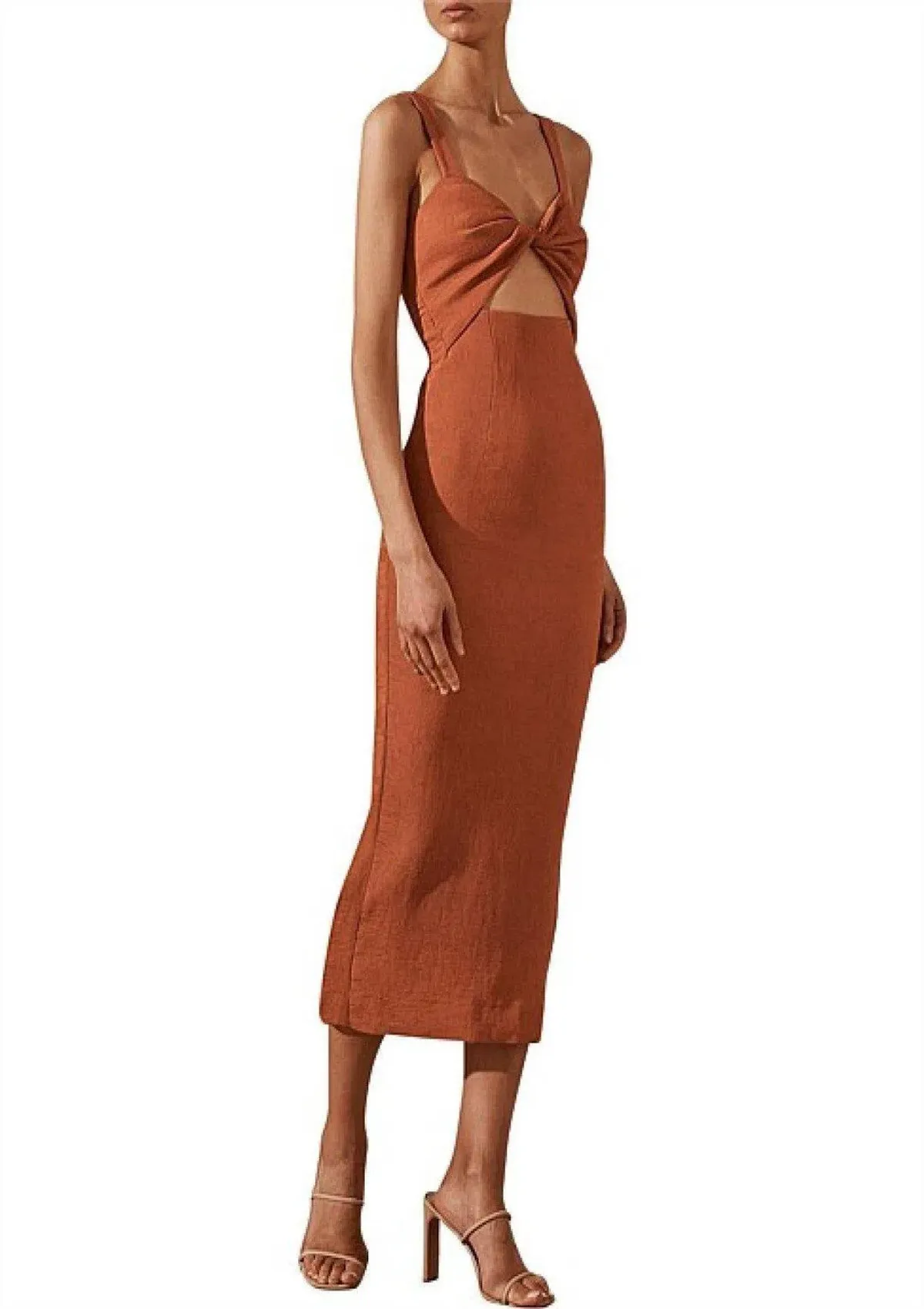 SHONA JOY Simone fitted cutout midi size 6/8 - Image 6