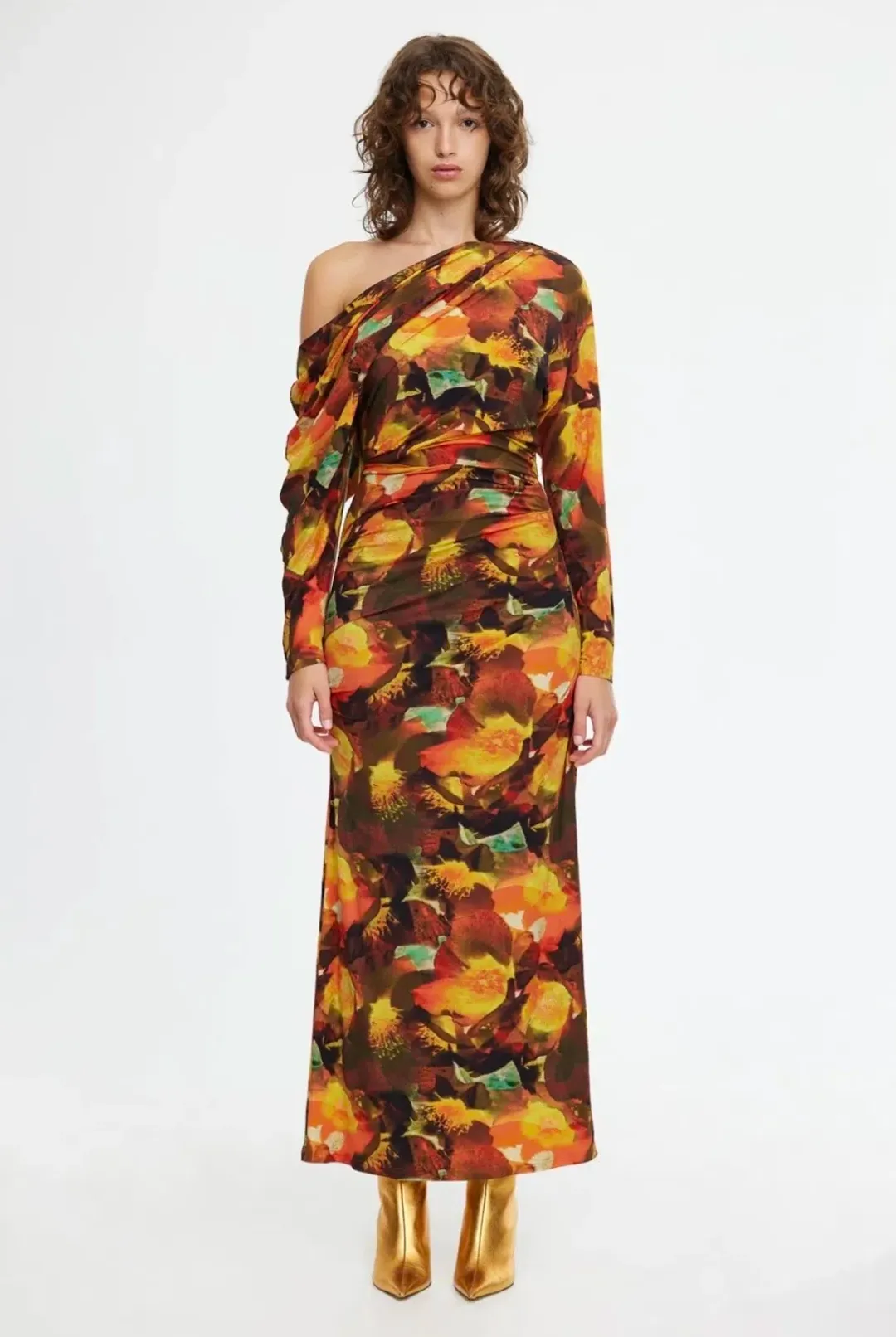 Acler Burford Midi Dress Print Size 12 for rent on The Volte - main image