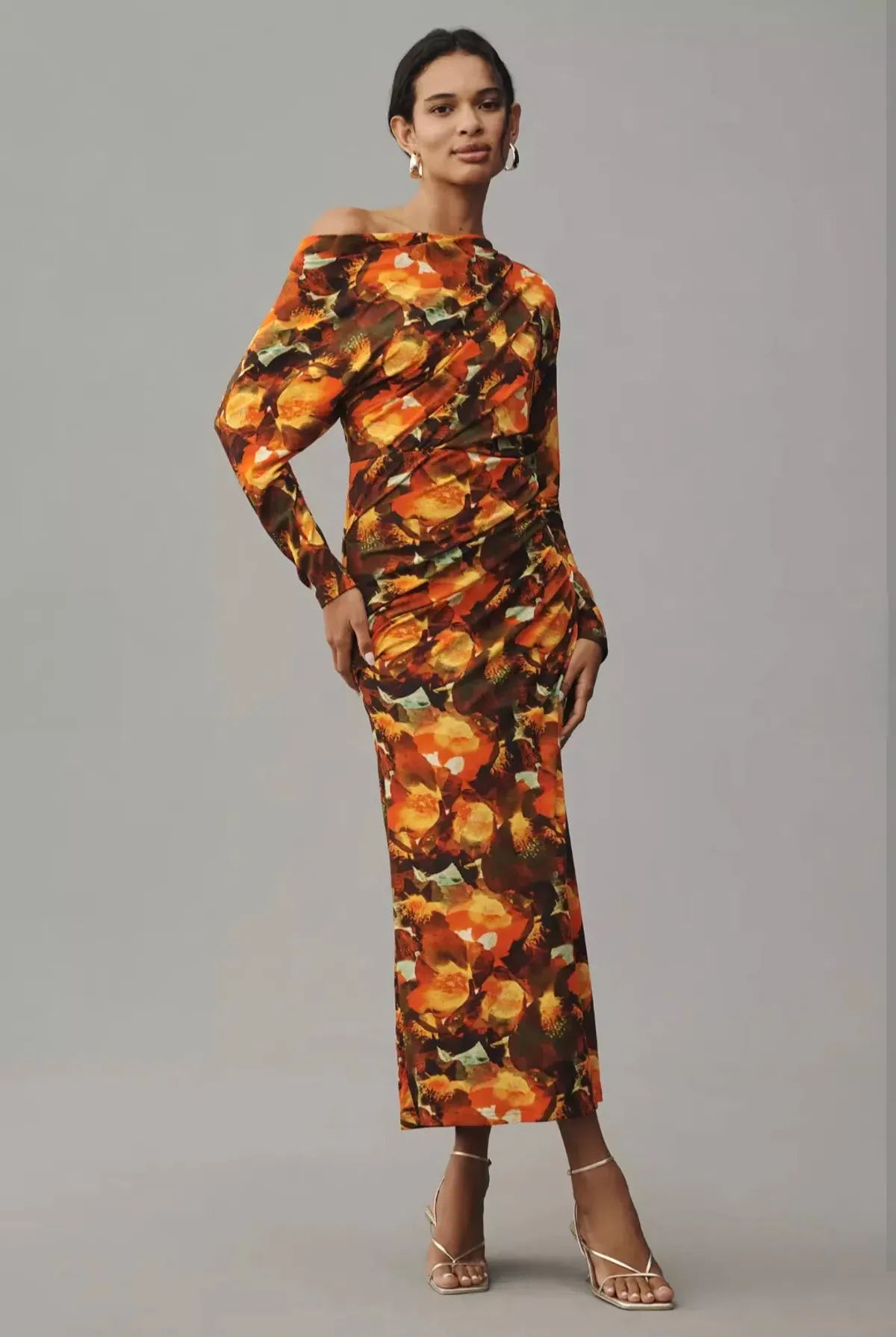 Acler Burford Midi Dress Print Size 12 - Image 1