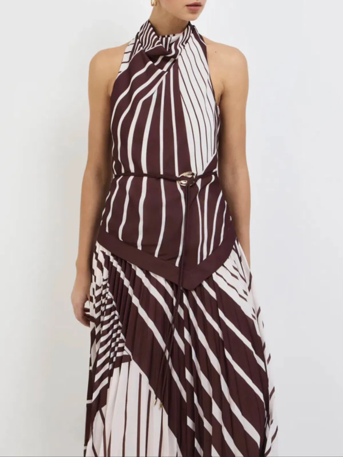 SHEIKE Montmartre Stripe Maxi Dress Size 14 - Image 4