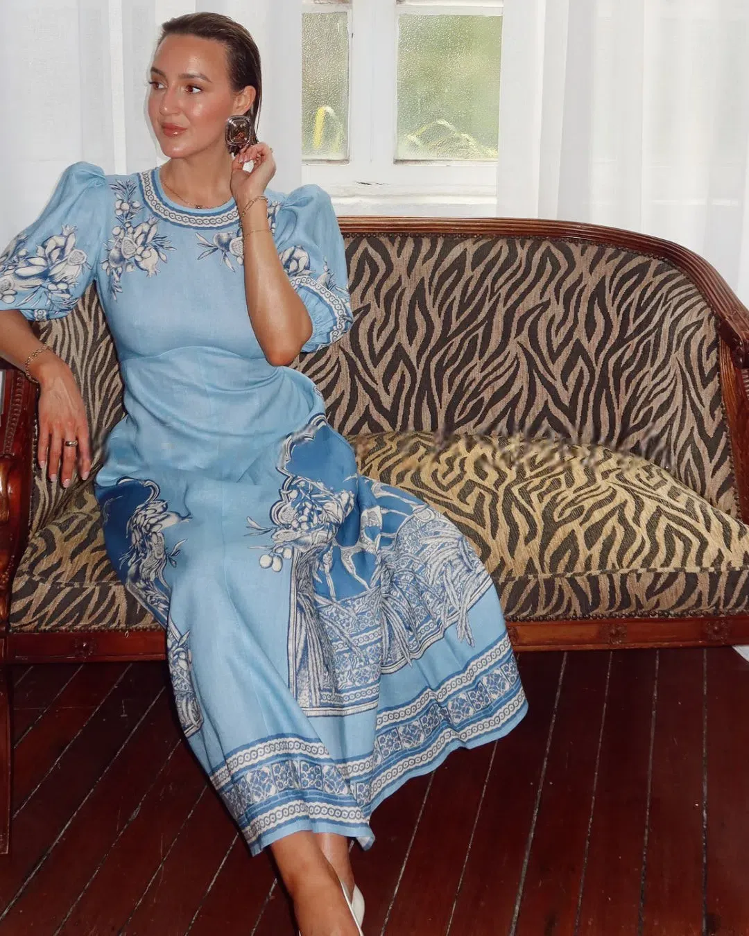 Alemais Villa Romantica Midi Dress Size 14 for rent on The Volte - main image