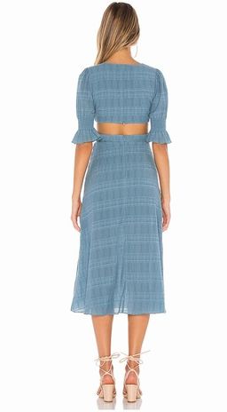 Tularosa Nanette midi Dress dusty blue size 10 for rent on The Volte - image 2
