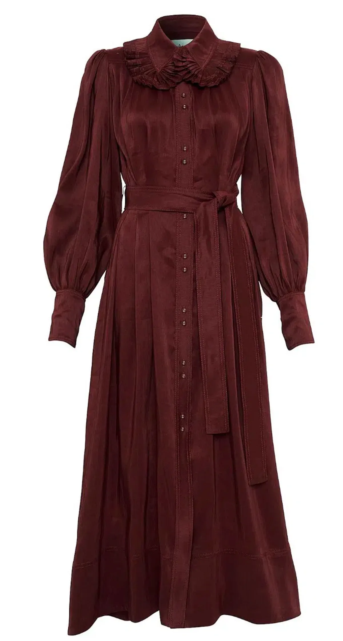 Idealist Pleated Collar Midi Dress (Aje) for rent on The Volte - main image