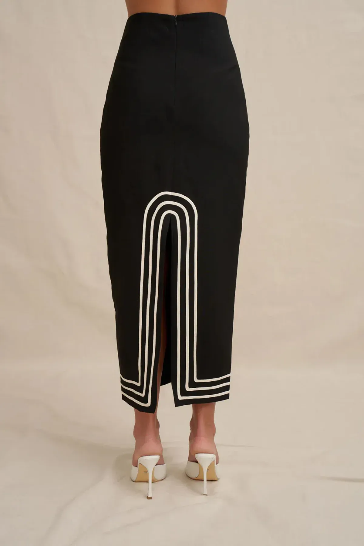 By Johnny Black & White Sloane Stripe Midi Set Size 10 - Image 4