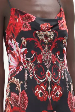 Camilla Long Bias Slip Sisterhood of the Rose Midi Dress Multi Size 12 for rent on The Volte - image 4