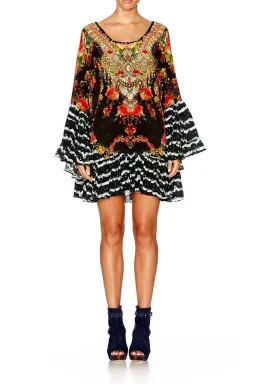 Camilla Lift the Veil A Line Mini Frill Dress Multi Size 10 for rent on The Volte - image 1