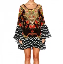 Camilla Lift the Veil A Line Mini Frill Dress Multi Size 10 for rent on The Volte - image 2