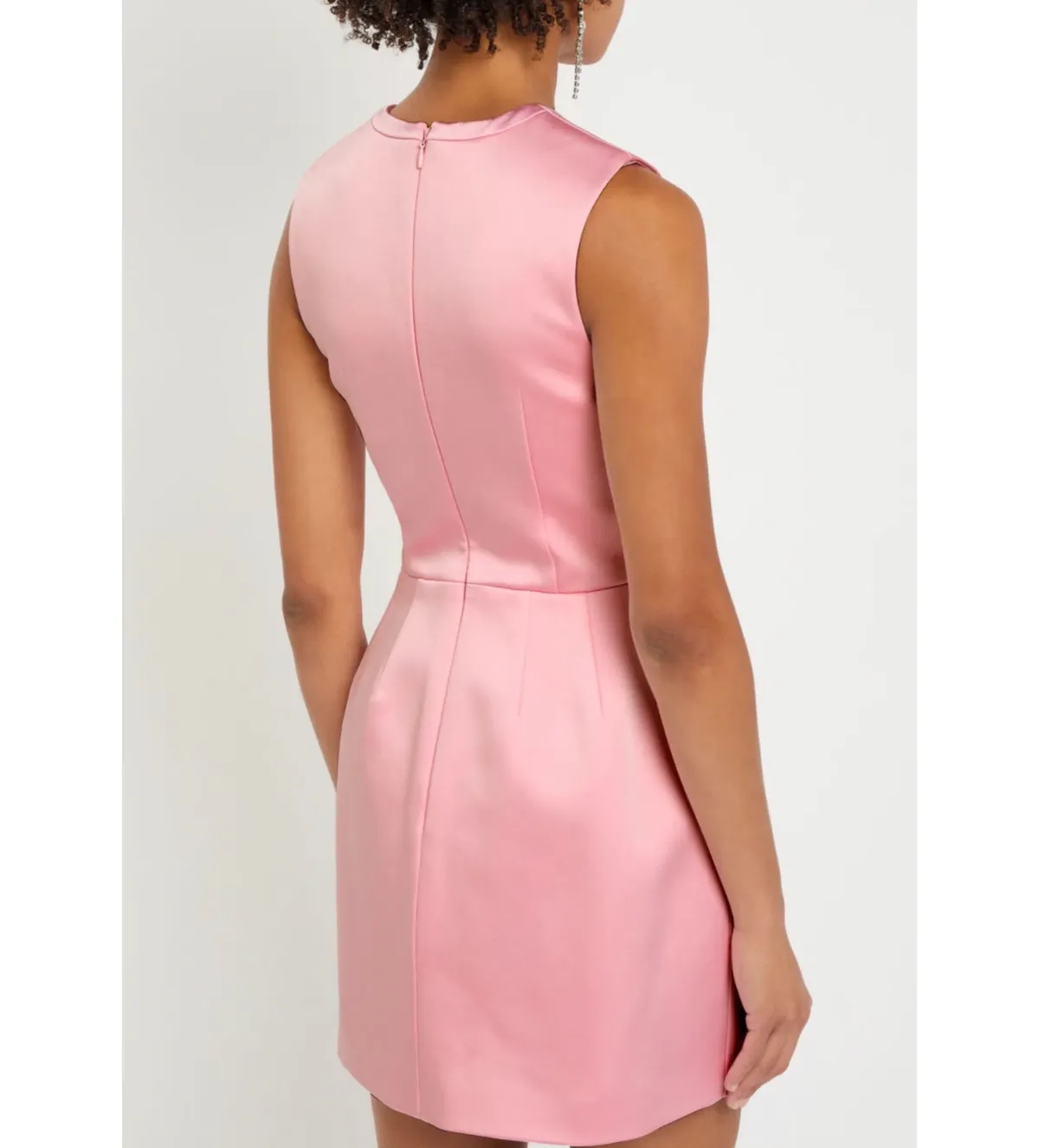 Rebecca Vallance Aymee Mini Dress Soft Pink Size 10 - Image 4