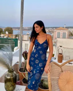 Realisation Par The 1996 Zodiac Silk Slip Dress Blue Size 6 for rent on The Volte - image 1