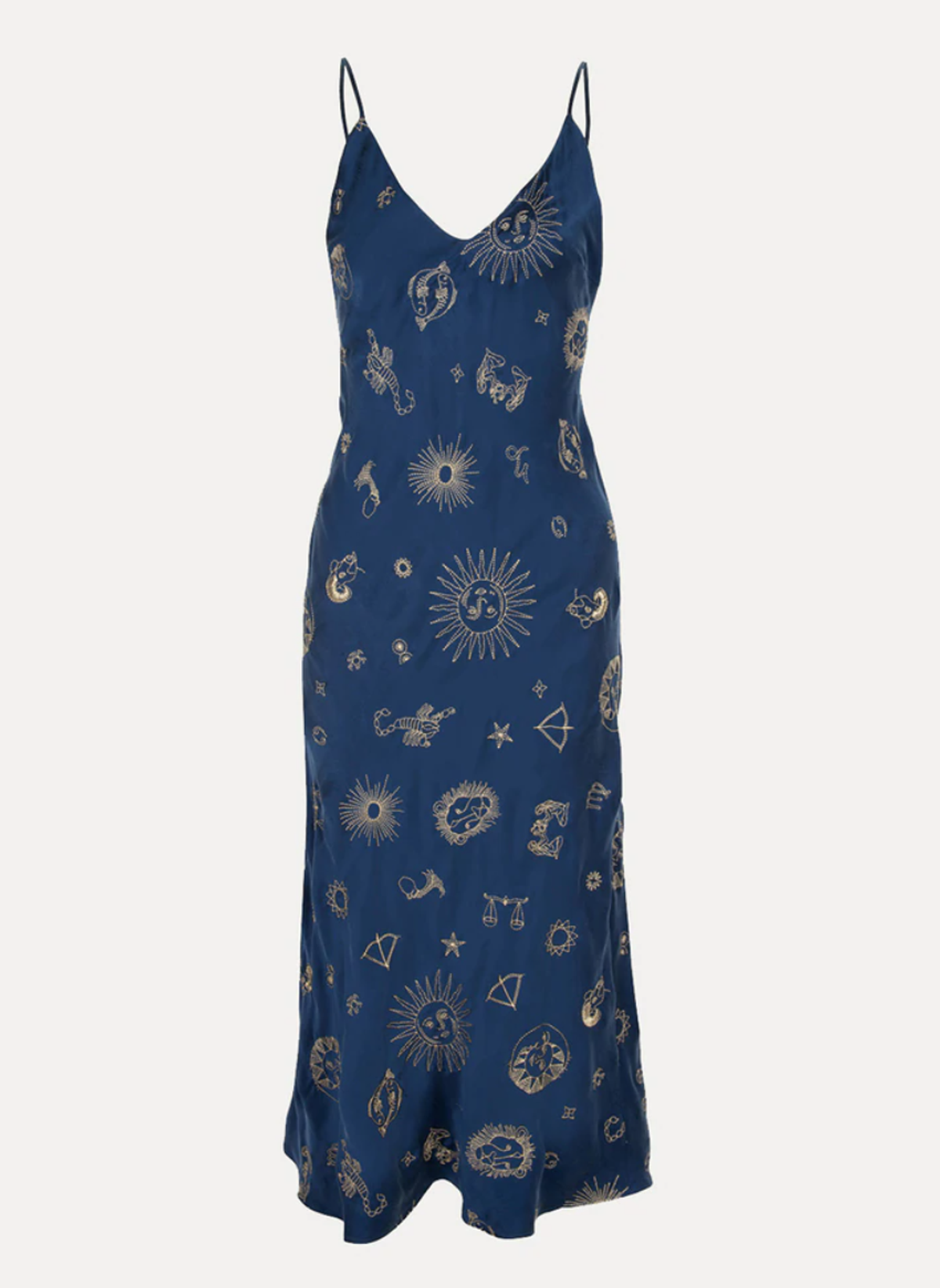 Realisation Par The 1996 Zodiac Silk Slip Dress Blue Size 6 - Image 3
