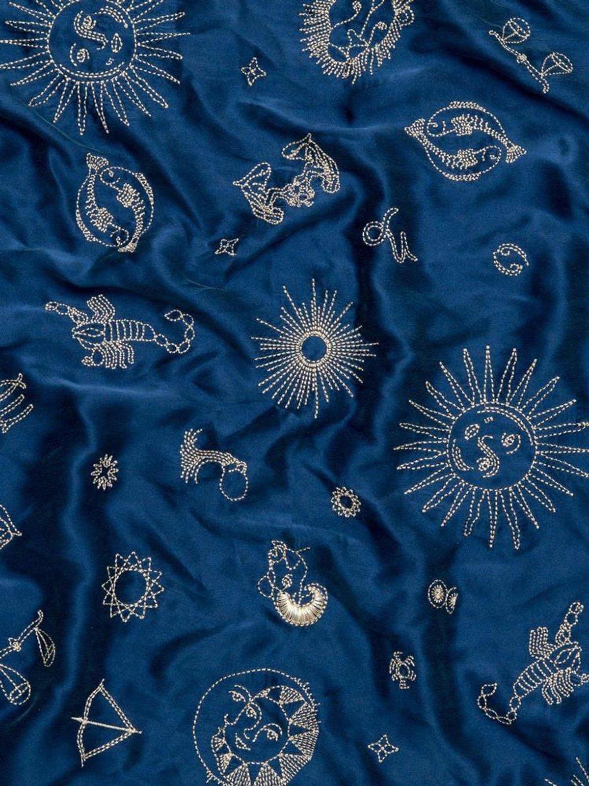 Realisation Par The 1996 Zodiac Silk Slip Dress Blue Size 6 - Image 5