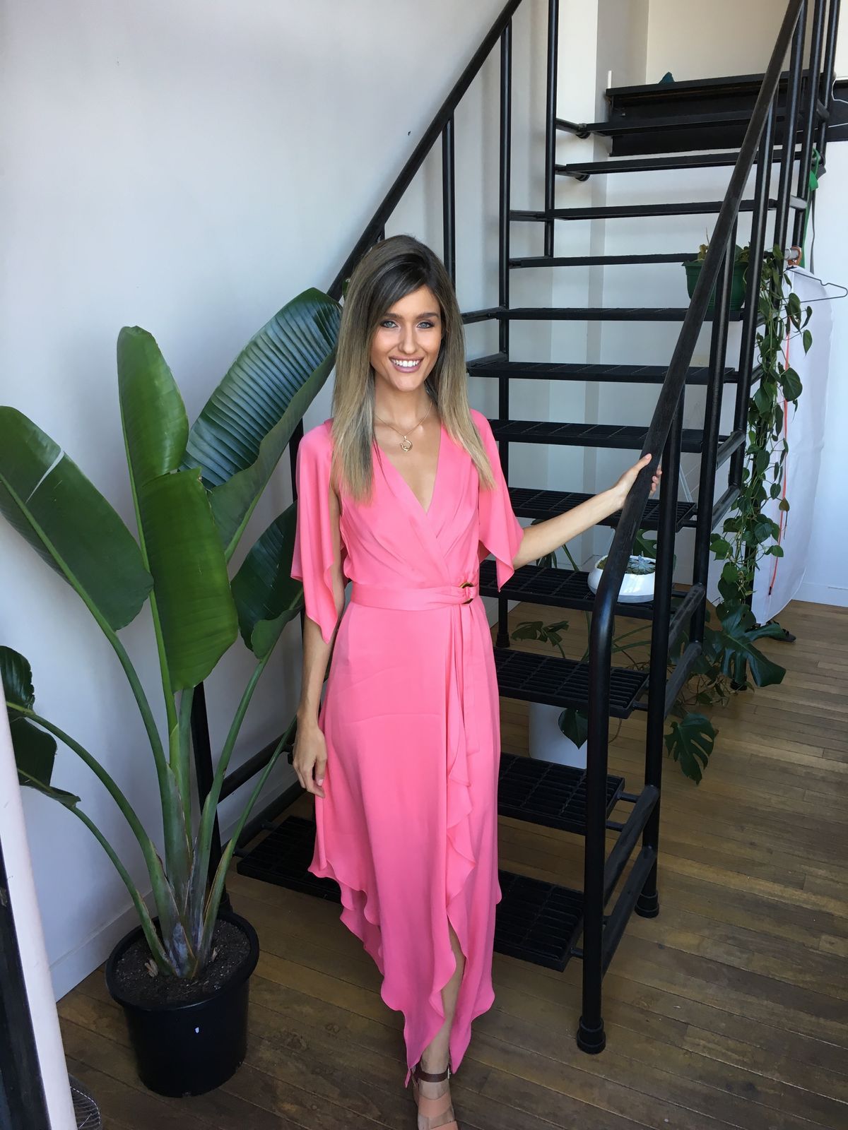 Manning Cartell Wrap Dress Tickled Pink Size 6 - Image 4