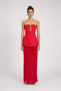 ELIYA THE LABEL Leo Dress | Red Size L for rent on The Volte - image 1
