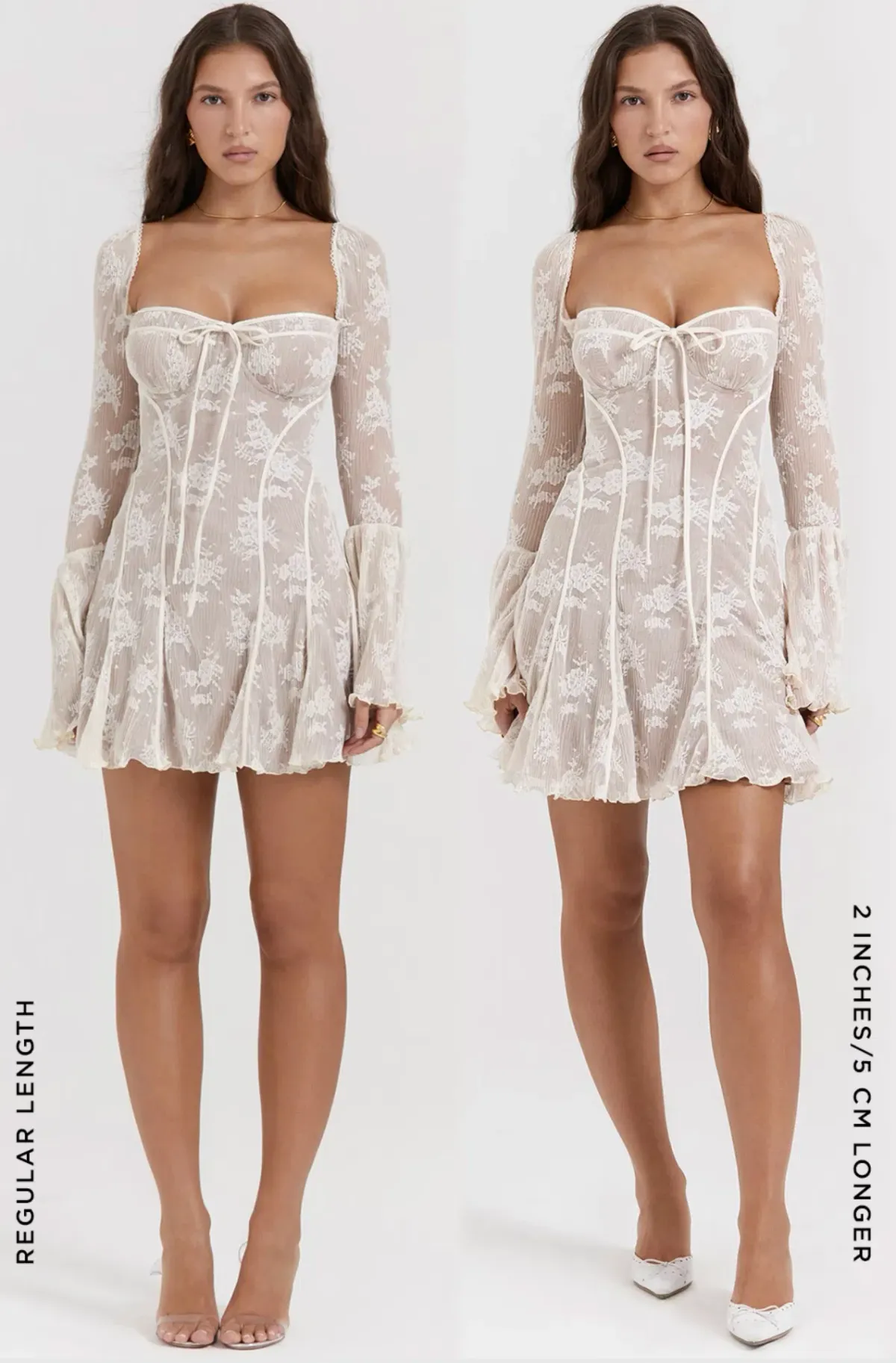 House of CB Vintage Cream Lace Corset Dress Size S - Image 3