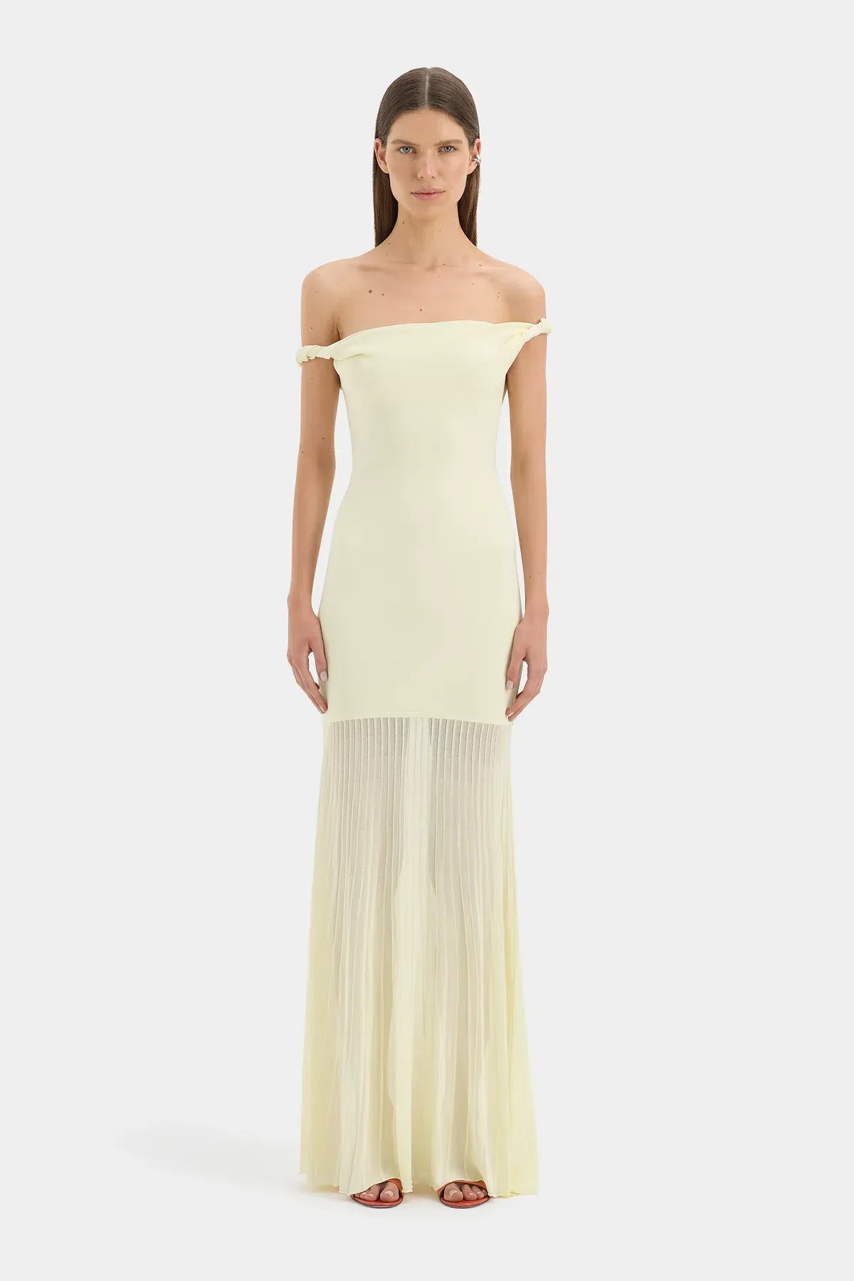 Sir Elia Off Shoulder twist maxi for rent on The Volte - main image