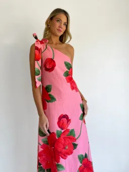 By Nicola Sorrento Maxi Dress size 14 Raspberry Bloom for rent on The Volte - image 3