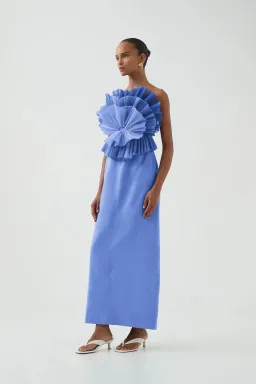 Aje Kira Midi / Ocean Wave Blue / Size 8 for rent on The Volte - image 3