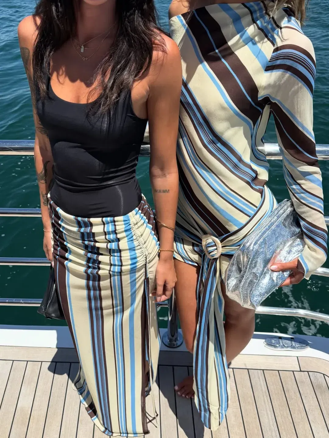Benni Ayla Maxi and Addison Bodysuit in Ocean for rent on The Volte - main image