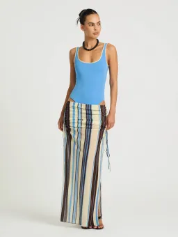 Benni Ayla Maxi and Addison Bodysuit in Ocean for rent on The Volte - image 2