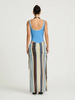 Benni Ayla Maxi and Addison Bodysuit in Ocean for rent on The Volte - image 3