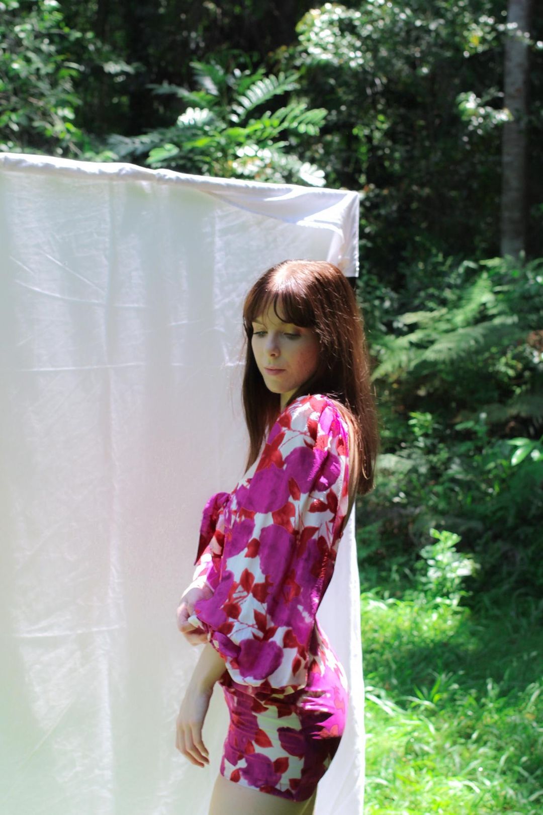 Alice McCall Lover To Lover Mini Dress Plum Print Size 4 for rent on The Volte - main image