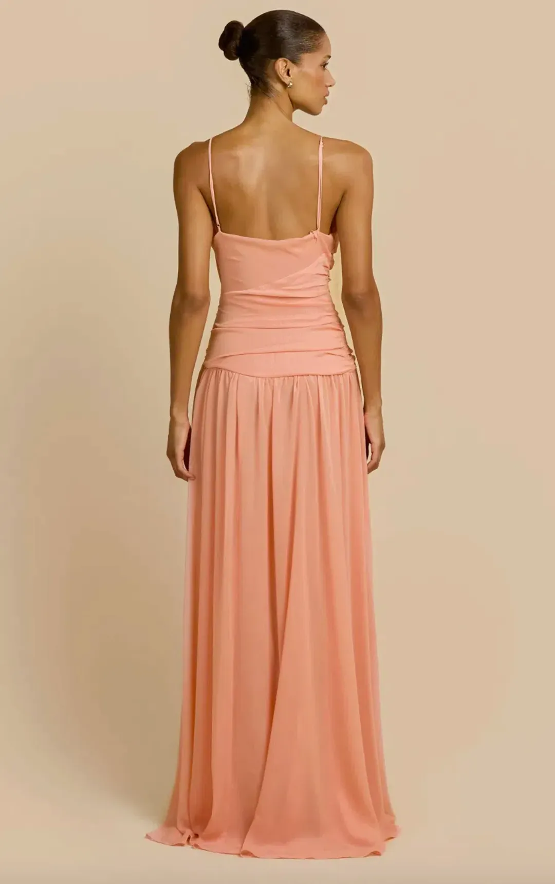 Arcina ori, DELILAH DRESS, peach, size 6 for rent on The Volte - main image