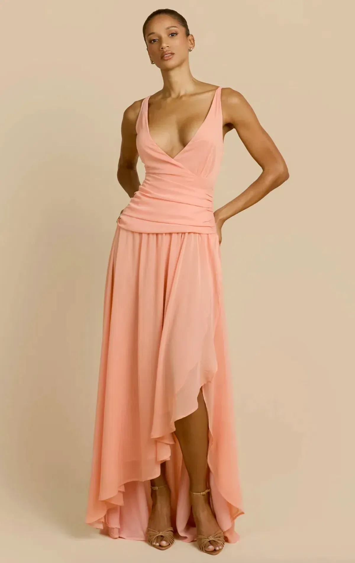 Arcina ori, DELILAH DRESS, peach, size 6 - Image 1