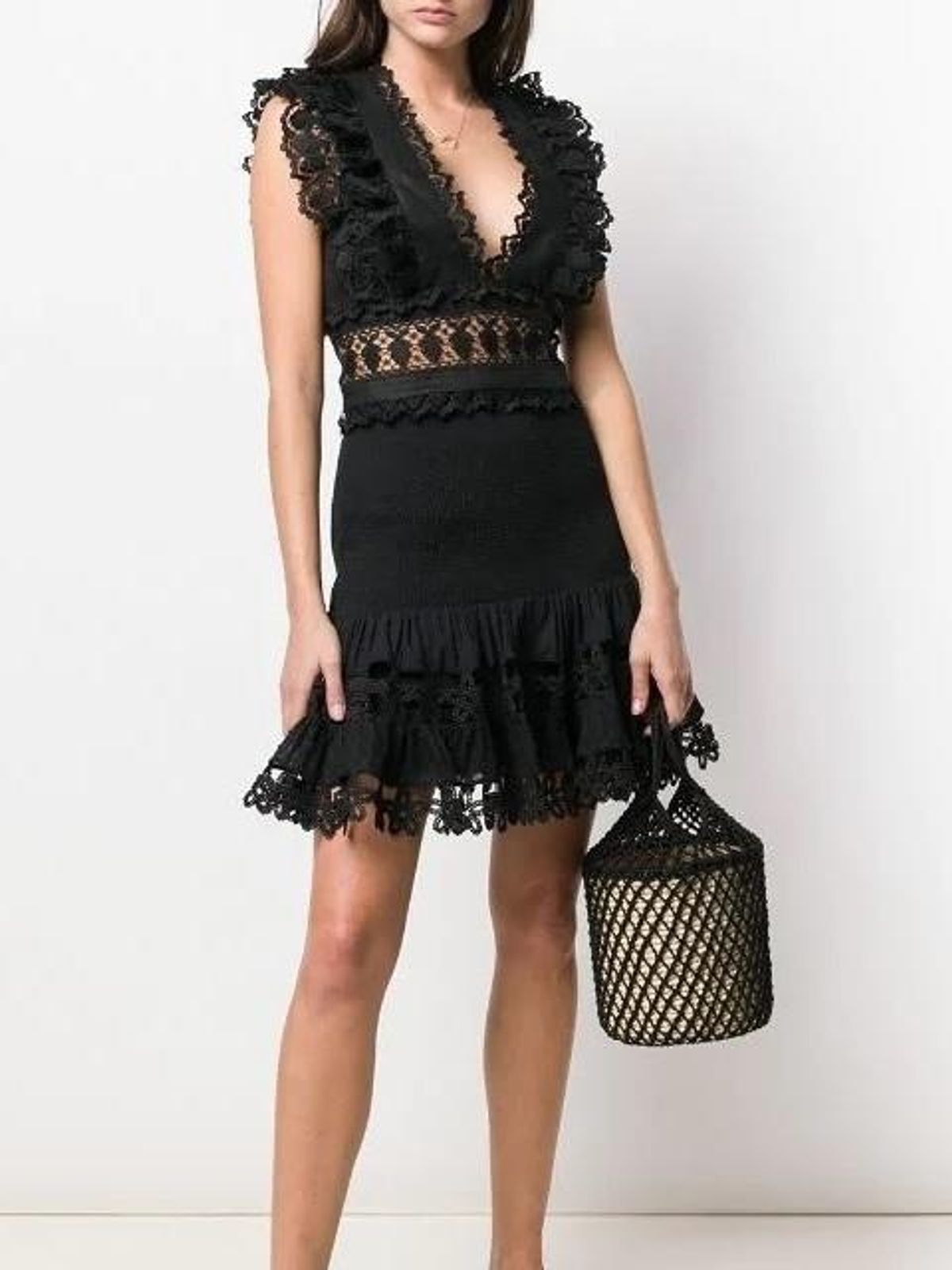Zimmermann Wayfarer Flutter Dress Black Size 8 - Image 1